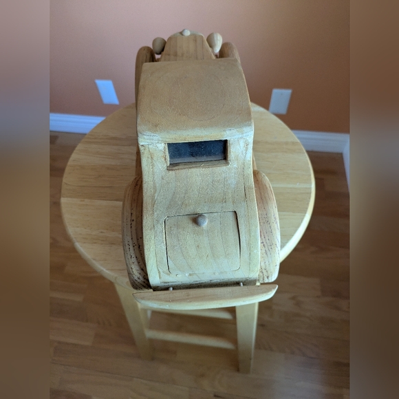 Handmade Wooden Toy Vintage Style Automobile - Picture 7 of 11